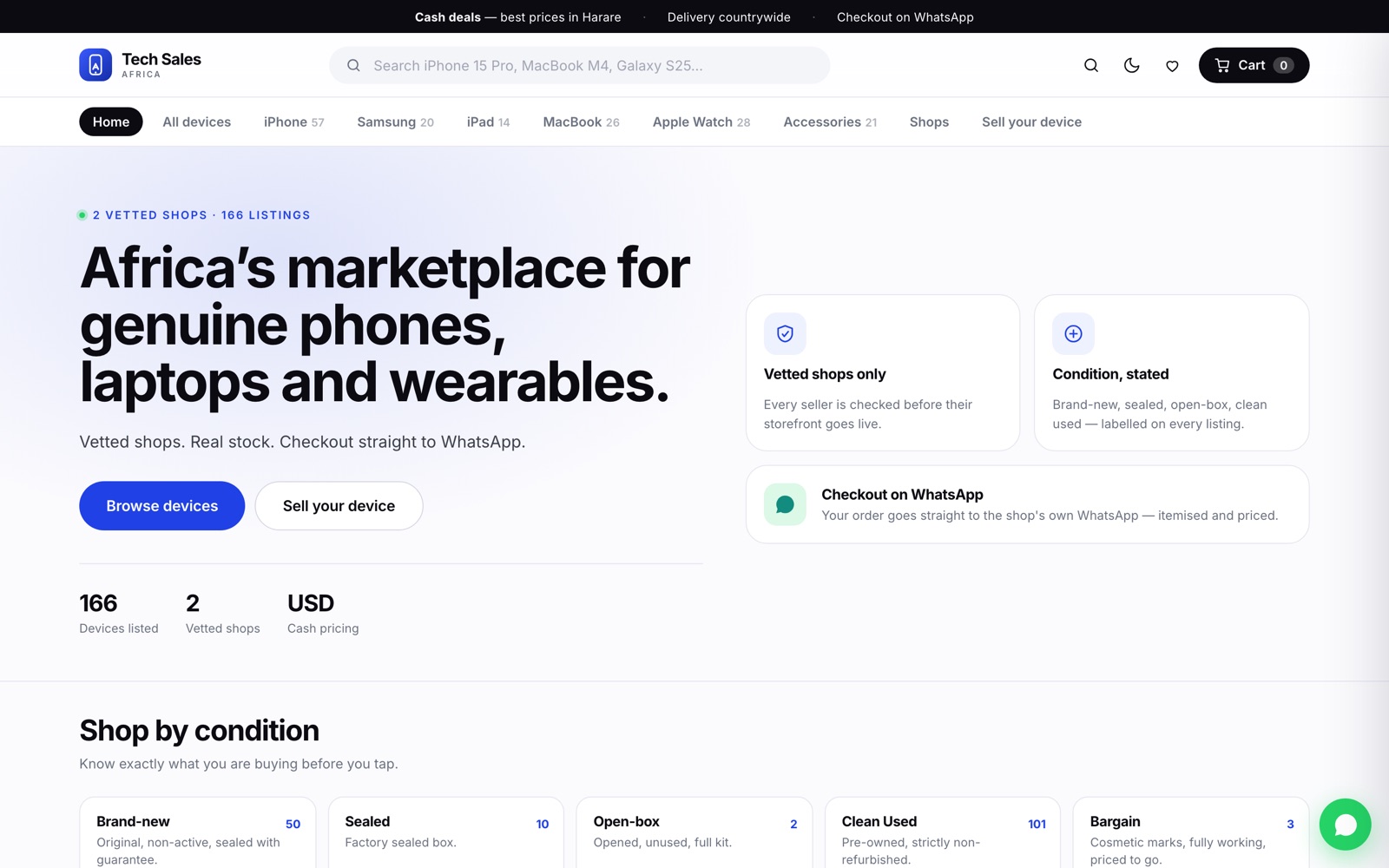 Tech Sales Africa — marketplace for genuine phones, laptops and wearables